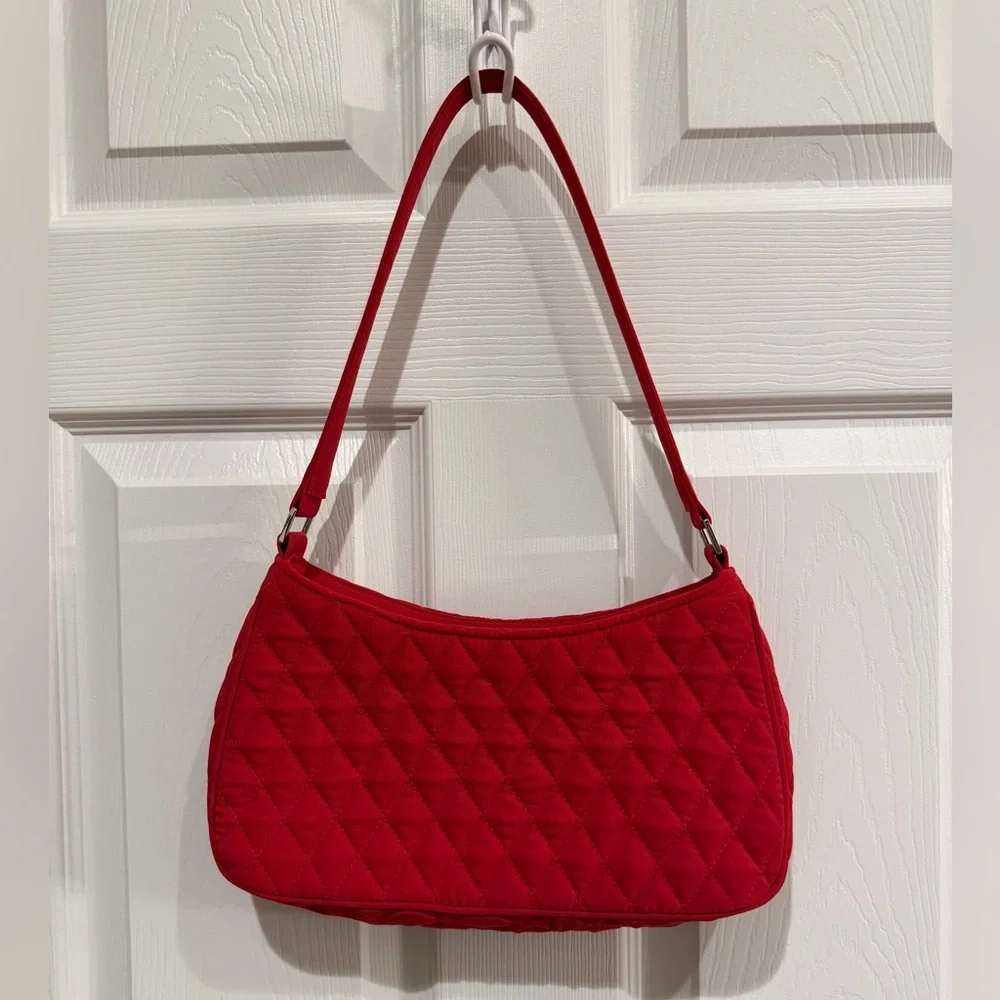 Vera Bradley Quilted Red Shoulder Bag - Picture 1 of 5